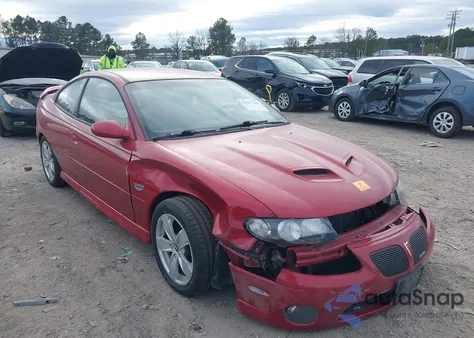 2006 Pontiac Gto z USA, uszkodzony, nr VIN 6G2VX12U66L560580